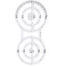 Template Thick DIY Patchwork Acrylic Measuring Tool Double Circle Sewing Ruler
