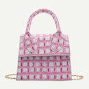 Fashion Printed Women Shoulder Bag PU Leather Chain Mini Totes Handbag (1)