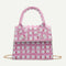 Fashion Printed Women Shoulder Bag PU Leather Chain Mini Totes Handbag (1)