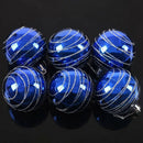 6pcs Christmas Tree Balls Diameter 6cm Striped Color Drawing Decorations Ba
