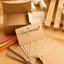 100pcs Blank Kraft paper Business Cards Word Card Message Card DIY Gift Car O2R4