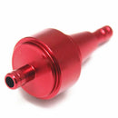 Washable Engine Inline Fuel Filter Universal Fits 6mm Pipes Line Red