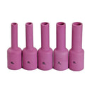 5pc TIG Long Alumina Ceramic Nozzle Gas Lens Cup Comsumables Accessories KIT