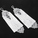 14in white wedding bridal lace fingerless gloves