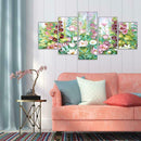 5pcs 5D DIY Full Drill Diamond Painting Lotus Cross Stitch Mosaic Kit Decor