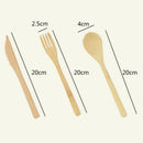 Green Wooden Outdoor Travel Portable Cutlery Set Student Environmental Prot