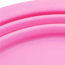 Pet Dog Folding Dish Bowl Travel Portable Water Feeding Feeder buckle Pink