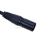 1FT XLR Male to 2 RCA Male Audio Adapter Cable Cord 3 Pin Audio Metal Connector