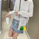Clear Women Shoulder Handbags Jelly Transparent Plastic Summer Beach Bags