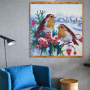 5D DIY Special Shaped Diamond Painting Spring Birds Cross Stitch Embroidery