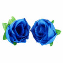 50 artificial roses, 3 cm tall, wedding decoration, navy blue Q3Q3