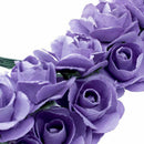 144 X Artificial Paper Rose Flower Wedding Craft Decor Deep Purple
