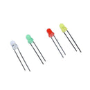 100pcs 5 Colors 3mm Diffused Lens LED Assortment Kit Light Emitting Diodes