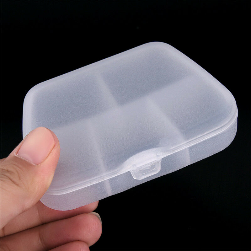 1pc Pills Medicine Box Case Storage Organizer Holder 5 Slots TranspaS Kw