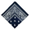 Cotton Double Sided Paisley Cowboy Bandana Head Wrap Wristband Kerchief Navy