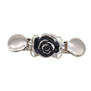 Elegant Enamel Flower Cardigan Sweater Clips Alloy Non-Slip Blouse Shirt Collar