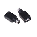 2PCS USB Female in to Male Adapter Converter for PS2 Computer Keyboard Mouse Z