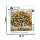 5D DIY Full Drill Diamond Painting Tree Cross Stitch Embroidery Kit (Orange