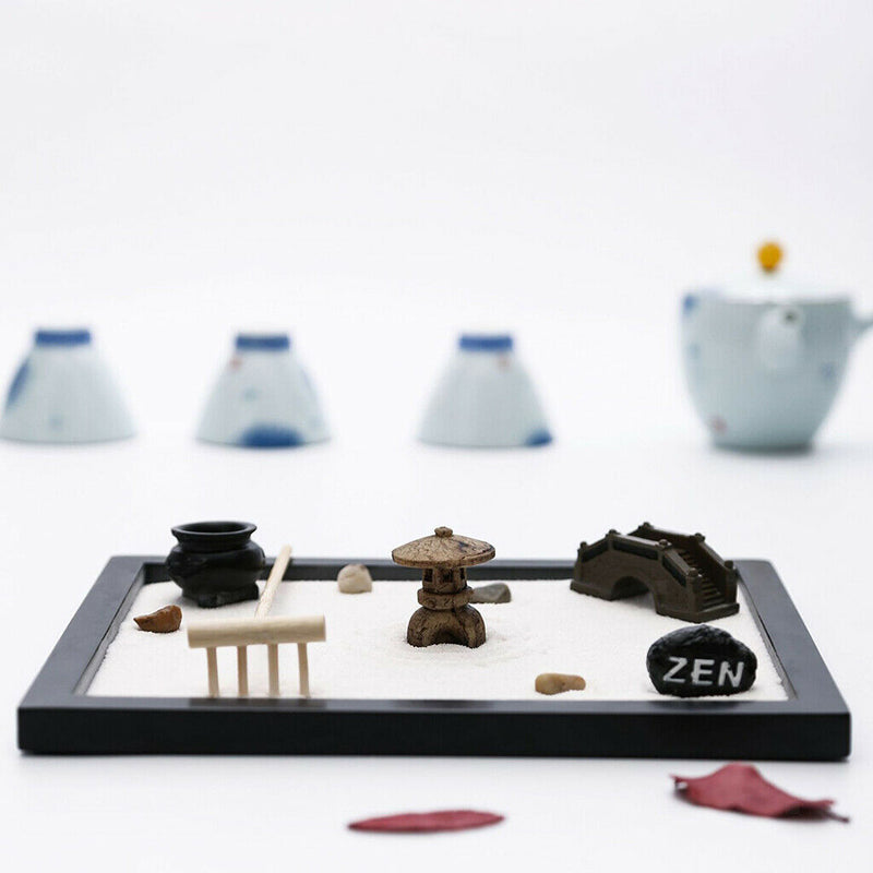 Wooden Zen Sand Garden - Colors May Vary