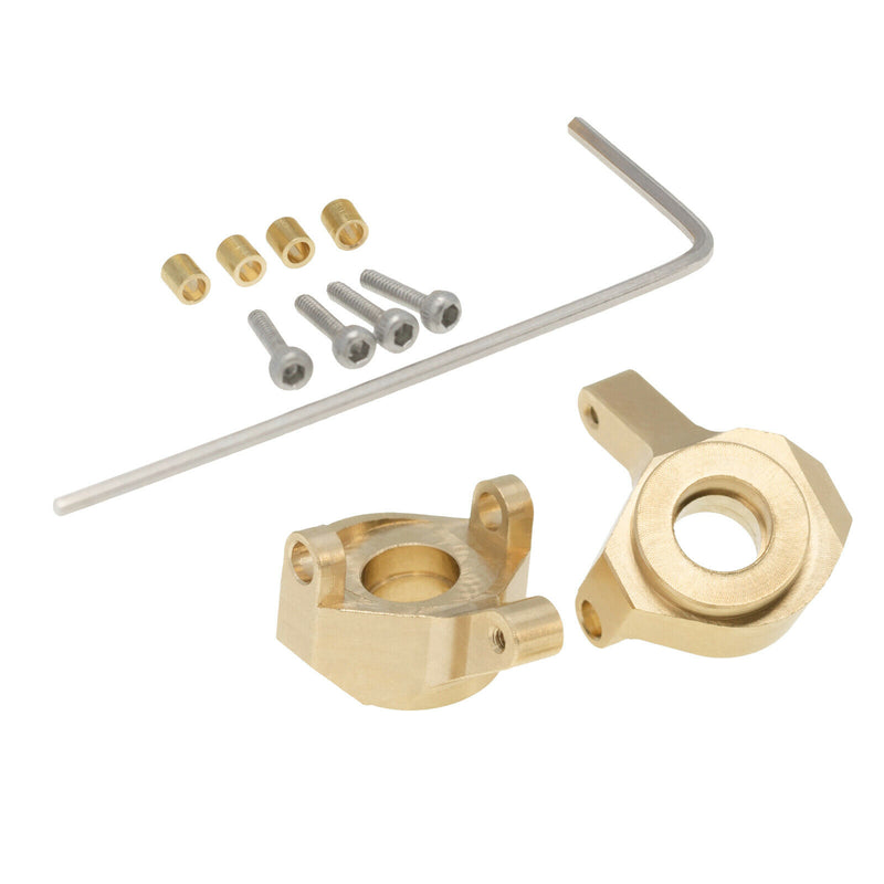 2 Pieces Brass Steering Knuckle Cups Set Upgrade Parts Fit for Axial SCX24 90081