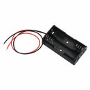 4 Pcs Black Plastic Battery Holder Box Storage Case with Wire for 2 x 1.5V  J6R1