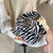 Casual Zebra Pattern Shoulder Envelope Bag Women Plush Big Capacity Satchel