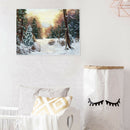 5D DIY Full Round Drill Diamond Painting Snowing Forest Cross Stitch Mosaic