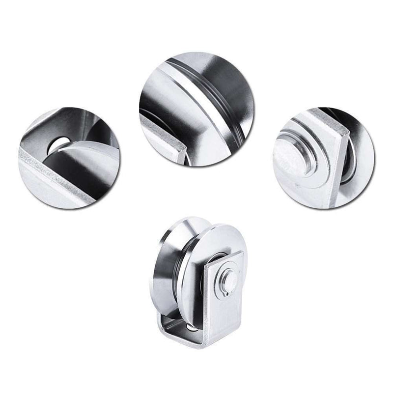 V-Shaped Small Pulley, Rail Hoisting Guide Wheel,Translation Door Foot 3.9*5.4cm