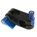 15mm Rod Clamp for Camera Rig Camcorder Support Kit System Clip Alloy Blue