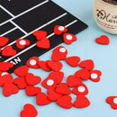 100 Pcs/Lot Mini Wooden-Red Love Heart Sponge Stickers Del Fridge/Wall We YYT