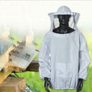 1Set Beekeeper Smock Suit Beekeeping Keeping Hat Veil Sleeve White Equipment