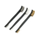 Mini Wire Brush Set Steel Brass Nylon Cleaning Polishing Metal Rust Tool 3Pcs