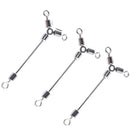 70pcs 3 Way Swivels Saltwater Freshwater Fishing Tackle Strong Test Swivels