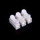 10Pcs 10A 3 Way LED Ceiling Quick Fix Spring Clamp Terminal Block Connector F-T