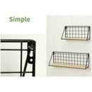 Wooden Iron Storage Holders Home Storage Shelf Wall Hanging Storage Box Flo