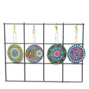 4X DIY Key Chains Mandala Art Photo Tibet Crystal Charm Pendant Necklac CGF