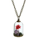 Luminous Flowers Necklace Fashion Drift Bottle Luminous Glass Pendant