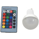 1X GU10 3W RGB LED 16 Color Changing Lamp Light Bulb + IR Remote Control Y8H9