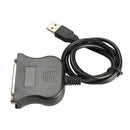 New USB 1.1 to DB25 Female Port Print Converter Cable LPT Black