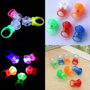 10Pcs Mixed Colors LED Light Up Flashing Finger Rings Audlt Kids For Party Night