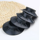 4Pcs Floor Mat Elasticity Black Protectors Furniture Anti Vibration Rubber