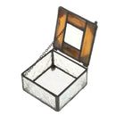 Glass Decorative Jewelry Storage Box Organizer Wedding Ring Trinket Pendant Case