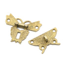 Retro Chic Butterfly Latch Catch Jewelry Wooden Box Lock Hasp Pad Chest LockP TE