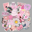 50Pcs Cartoon Pink Girls Stickers DIY Suitcase Laptop Guitar Bicycle Car Dec ly