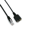 10x Dual 3.5mm Dual Female to RJ9 Male Plug Audio Adapter Cable for Headset