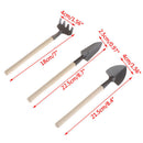 Mini Garden Tool Shovel Rake Spade Garden Bonsai Set Wooden Handle Metal Head