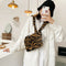 Plush Shoulder Bag Women Winter Fashion Animal Pattern Handbags (Yellow)