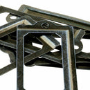 Post Office File Drawer Door Tag Label Card Holder Bronze Tone 8 Pcs