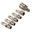 6Pcs EURO Air Line Hose Compressor Fitting Connector Quick Release Set 1/4"SEAU