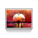 Sunset Heart 5D DIY Round Diamond Painting Embroidery Cross Stitch Mosaic